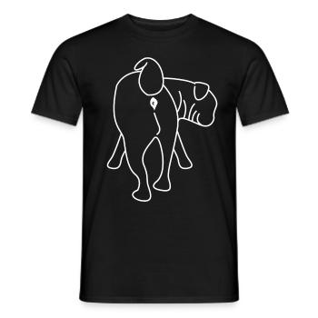 Carlin derrière les chiens - T-shirt homme - noir - Devant - AI Model Male 178 light (178cm)