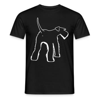 Le schnauzer vu de derrière les chiens - T-shirt homme - noir - Devant - AI Model Male 178 light (178cm)