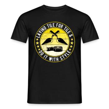 Bodenleger Fliesenleger Estrichleger - Männer T-Shirt - Schwarz - Vorne - AI Model Male 178 light (178cm)