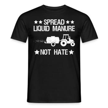 Farmer Farmer Manure Driving Farmer - Men's T-Shirt - black - Front - AI Model Male 178 light (178cm)