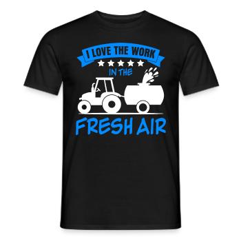 Agriculteur Agriculteur Conduite du fumier - T-shirt homme - noir - Devant - AI Model Male 178 light (178cm)