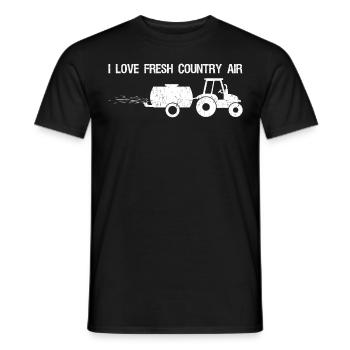 Farmer tractor manure driving farmer - Men's T-Shirt - black - Front - AI Model Male 178 light (178cm)