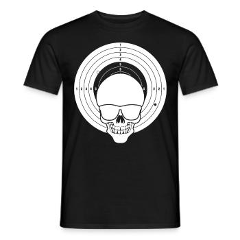 Tireur sportif Club de tir crâne - T-shirt homme - noir - Devant - AI Model Male 178 light (178cm)