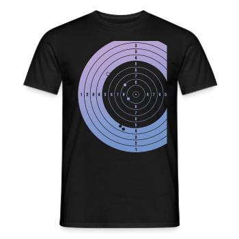 Sport shooter target Schützenkönig - Men's T-Shirt - black - Front - AI Model Male 178 light (178cm)