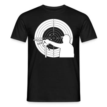 Schützenkönig Sport shooter target - Men's T-Shirt - black - Front - AI Model Male 178 light (178cm)