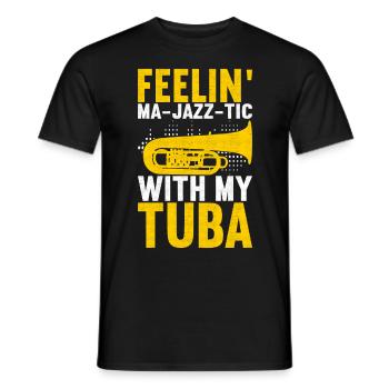 Tuba tuba player - Men's T-Shirt - black - Front - AI Model Male 178 light (178cm)