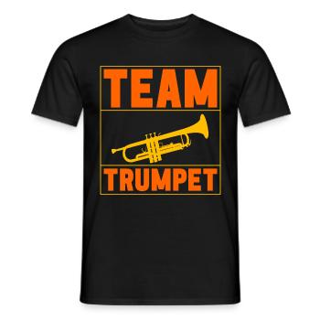 Trompete Trompetenspieler - Männer T-Shirt - Schwarz - Vorne - AI Model Male 178 light (178cm)