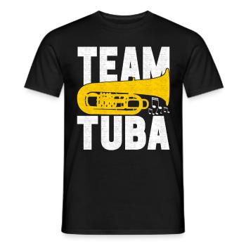 Tuba tuba player - Men's T-Shirt - black - Front - AI Model Male 178 light (178cm)