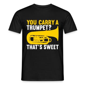 Tuba tuba player - Men's T-Shirt - black - Front - AI Model Male 178 light (178cm)