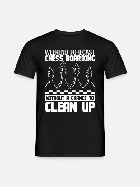 Weekend forecast Chess Boarding without - Männer T-Shirt - Schwarz