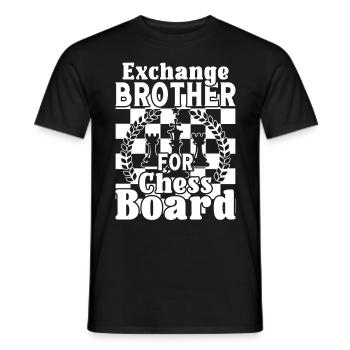 Échanger un frère contre un échiquier - T-shirt homme - noir - Devant - AI Model Male 178 light (178cm)