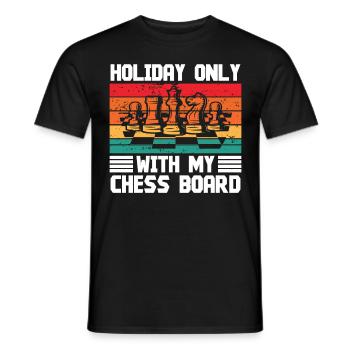 Vacances seulement avec mon échiquier - T-shirt homme - noir - Devant - AI Model Male 178 light (178cm)