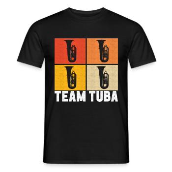 Tuba tuba player - Men's T-Shirt - black - Front - AI Model Male 178 light (178cm)