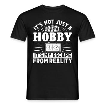 It's not just a Hobby Chess Gaming - Men's T-Shirt - black - Front - AI Model Male 178 light (178cm)