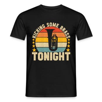 Tuba tuba player - Men's T-Shirt - black - Front - AI Model Male 178 light (178cm)