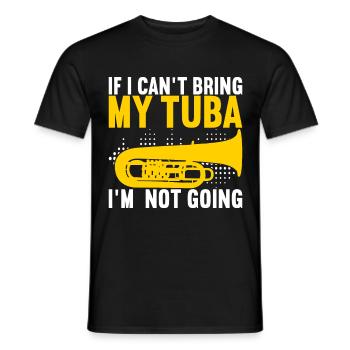 Tuba tuba player - Men's T-Shirt - black - Front - AI Model Male 178 light (178cm)