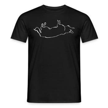German Shepherd Middle Finger - Men's T-Shirt - black - Front - AI Model Male 178 light (178cm)