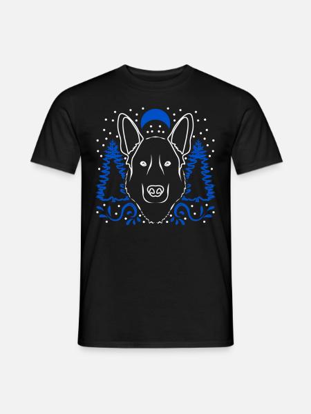 White Shepherd Nature Shepherd Dogs - Men's T-Shirt - black