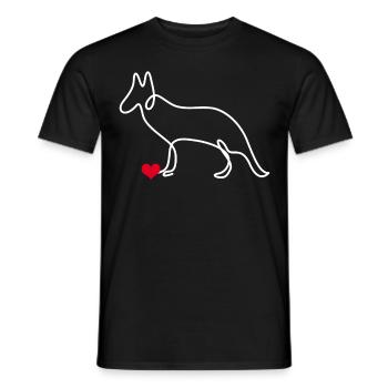 White Shepherd Dog Shepherd Dogs - Men's T-Shirt - black - Front - AI Model Male 178 light (178cm)