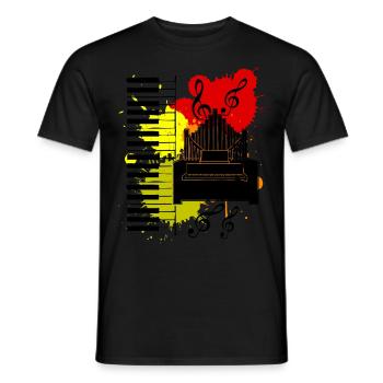Organ Organ Player Saying Organist - Men's T-Shirt - black - Front - AI Model Male 178 light (178cm)