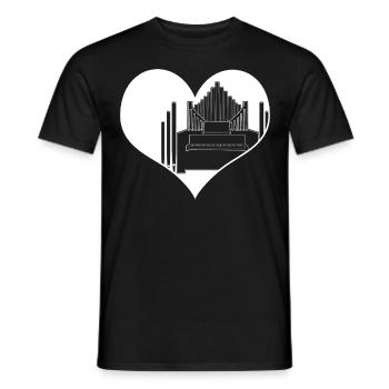 Organ Organist Heart Organist - Men's T-Shirt - black - Front - AI Model Male 178 light (178cm)
