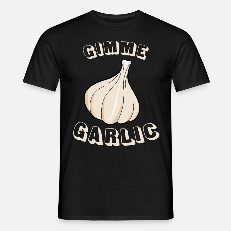 Knoblauch Spruch Knoblauchzehe - Männer T-Shirt - Schwarz