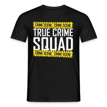 True Crime Squad - Männer T-Shirt - Schwarz - Vorne - AI Model Male 178 light (178cm)