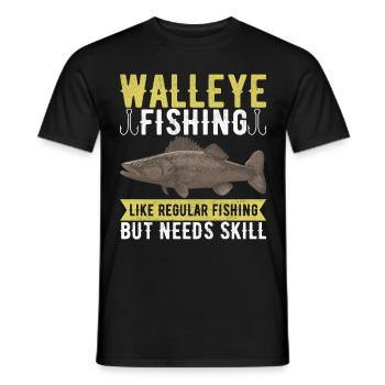 Pêcheur au doré jaune - T-shirt homme - noir - Devant - AI Model Male 178 light (178cm)