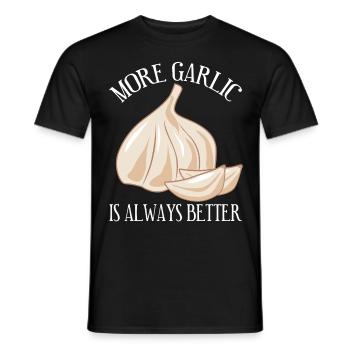 More Garlic - Men's T-Shirt - black - Front - AI Model Male 178 light (178cm)