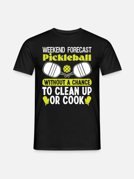 Weekend Forecast Pickleball - Men's T-Shirt - black
