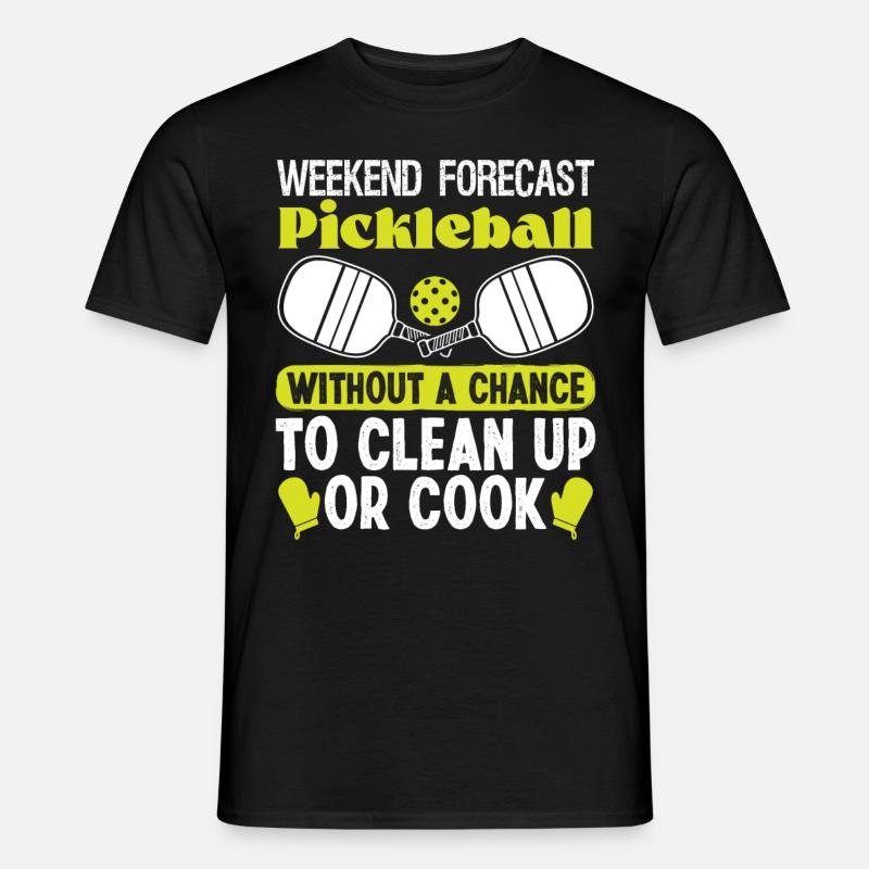 Weekend Forecast Pickleball - Men's T-shirt - black