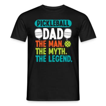 Pickleball Dad the Man - Männer T-Shirt - Schwarz - Vorne - AI Model Male 178 light (178cm)