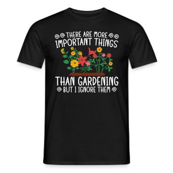 Choses importantes que le jardinage que j’ignore - T-shirt homme - noir - Devant - AI Model Male 178 light (178cm)