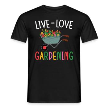 amour Jardinage - T-shirt homme - noir - Devant - AI Model Male 178 light (178cm)