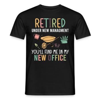 Retraité sous la nouvelle direction vous me trouvez - T-shirt homme - noir - Devant - AI Model Male 178 light (178cm)