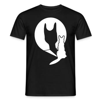 White Shepherd Dog Shade Shepherd Dogs - Men's T-Shirt - black - Front - AI Model Male 178 light (178cm)