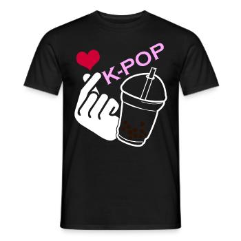 Kpop Bubble Tea Korean Popmusik K-Pop - Männer T-Shirt - Schwarz - Vorne - AI Model Male 178 light (178cm)