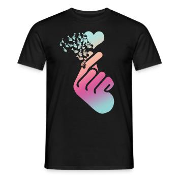 Kpop Heart Korean Popmusic K-Pop - Männer T-Shirt - Schwarz - Vorne - AI Model Male 178 light (178cm)