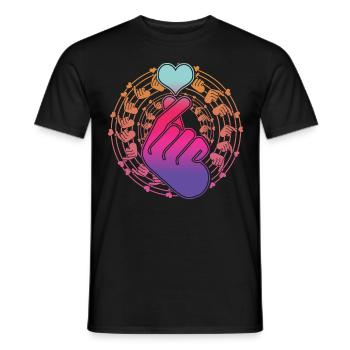 Kpop K-Pop Música pop coreana - Camiseta hombre - negro - delante - AI Model Male 178 light (178cm)