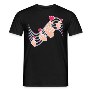 Kpop Heart K-Pop Korean Popmusic - Männer T-Shirt - Schwarz - Vorne - AI Model Male 178 light (178cm)