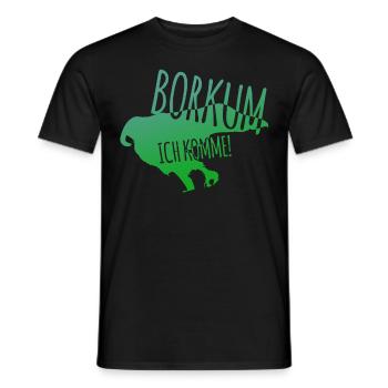 Borkum Urlaub - Männer T-Shirt - Schwarz - Vorne - AI Model Male 178 light (178cm)