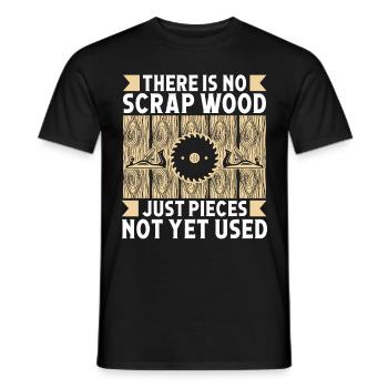 there is no Scrap Wood - Men's T-Shirt - black - Front - AI Model Male 178 light (178cm)