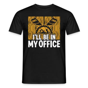 I be in my my Office - Men's T-Shirt - black - Front - AI Model Male 178 light (178cm)