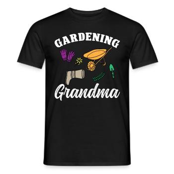 Jardinage grand-mère - T-shirt homme - noir - Devant - AI Model Male 178 light (178cm)