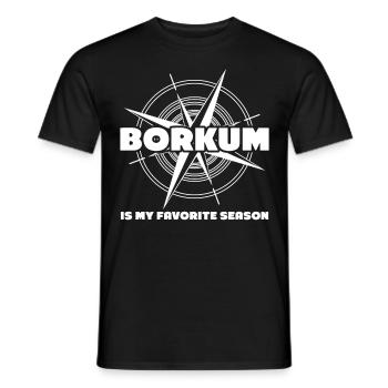 Borkum - Männer T-Shirt - Schwarz - Vorne - AI Model Male 178 light (178cm)