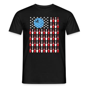 Bolera de la bandera de EE. UU. - Camiseta hombre - negro - delante - AI Model Male 178 light (178cm)