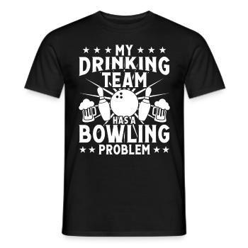 Mon équipe de buveurs a un problème de bowling - T-shirt homme - noir - Devant - AI Model Male 178 light (178cm)