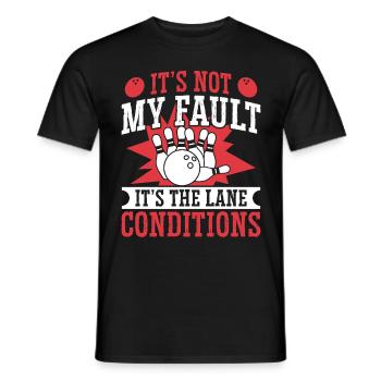 Conception de rechange de bowling - T-shirt homme - noir - Devant - AI Model Male 178 light (178cm)