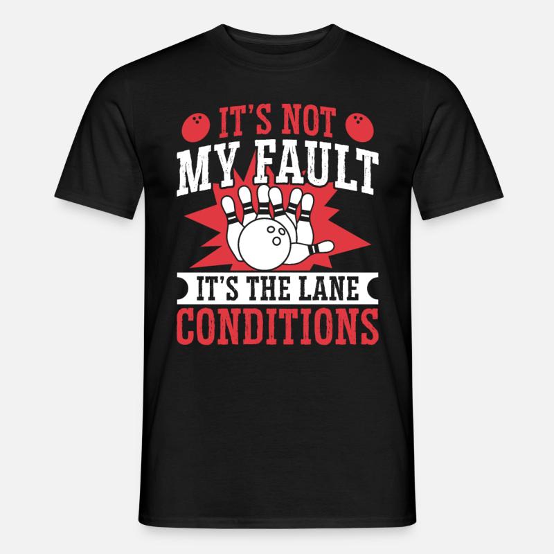 Bowling Spare Design - Männer T-Shirt - Schwarz