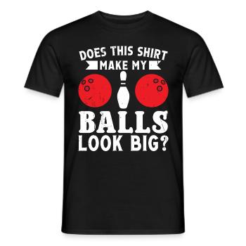 Bowling Balls - Funny Bowler - Männer T-Shirt - Schwarz - Vorne - AI Model Male 178 light (178cm)